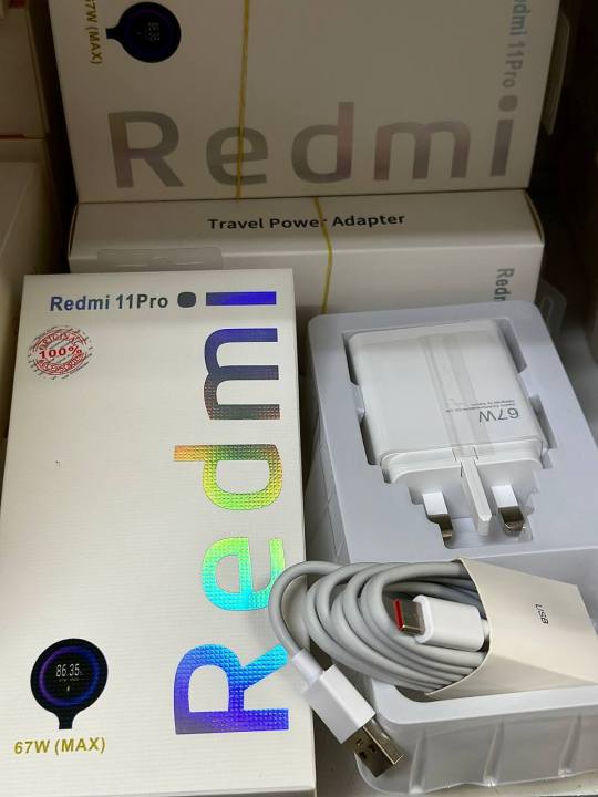 Redmi 67w Charger Mi Turbo Charge Adapter With Type C Cable For Mi 11 Pro  Redmi Note 10 Xiaomi