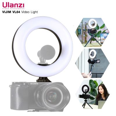 ULANZI VIJIM VL64 RING LIGHT ไฟหัวกล้องสำหรับถ่ายรูป ไลฟ์สด เเบตในตัว