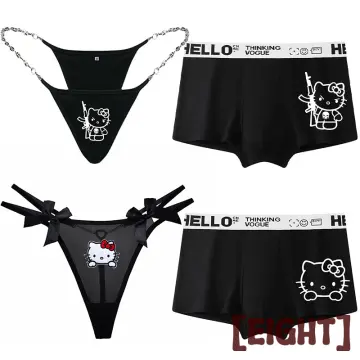 Anime New Hello Kitty Couple Bra Suit Underwear Girl Boy Cartoon