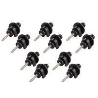 10pcs Guitar Bass Strap Locks Black Schaller-style Straplocks Replacement Round Head