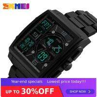 SKMEI 1274 Men 5ATM Waterproof Students Quartz Wristwatch Digital Alarm Year Date EL Backlight Chronograph EL lighting chip