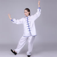 Traditional Chinese Clothing Set Man Women Satin Samurai Top Pants Tang Suit Sets Tai Chi KungFu Uniforms Performance Costumes