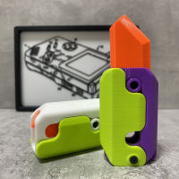 3D Printing Gravity Jump Small Radish Knife Mini Model Stress Relief Fidget Toys Gift For Kids Butterfly Knife