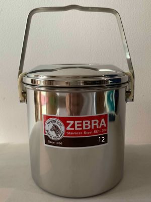 Zebra หม้อหูหิ้ว Auto Lock สแตนเลส ตราหัวม้าลาย ขนาด 12 ซม.