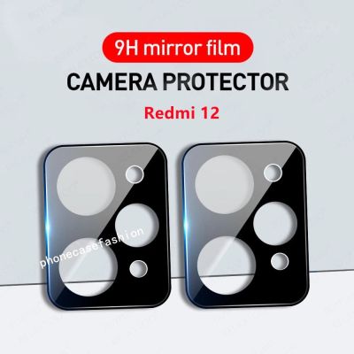 2ชิ้นตัวปกป้องกล้องถ่ายรูปสำหรับ Redmi 12 4G 5G 2023กระจกเทมเปอร์ Redmi12แก้วป้องกันเลนส์ปกป้องหน้าจอ
