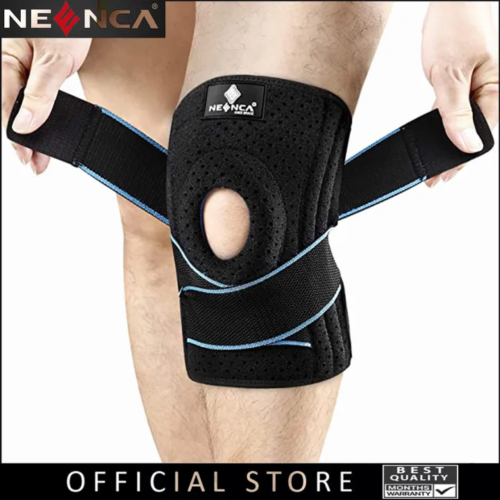 NEENCA Knee Brace with Side Stabilizers & Patella Gel Pads, Adjustable Compression Knee Support Braces for Knee Pain, Meniscus Tear,ACL,MCL,Arthritis, Joint Pain Relief,Injury Recovery-4 Sizes.