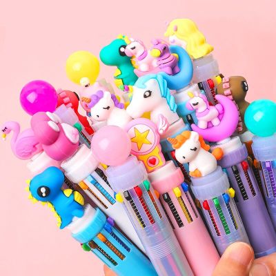 10 Colors Kawaii Ballpoint Pen Stationery Cute Gel Pens Novelty Student Writing Learning Office Supplies Childrens Gifts Pens