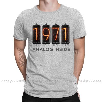 Men Tshirt 1971 Analog Inside — 50Th Birthday Unisex Clothes Shirt Design Vacuum Tube O Neck Cotton T-Shirt Plus Size