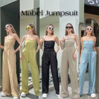 เซ็ท2ชิ้น✨Mabel Jumpsuit ✨จั้มสูทเกาะอกขายาว+เข็มขัด ป้ายAmuse