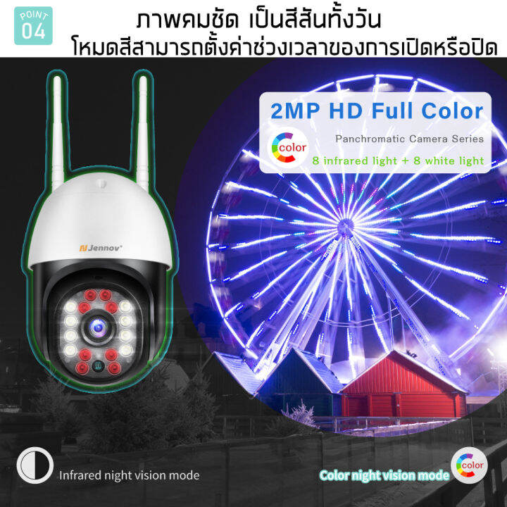 กล้องวงจรปิดไร้สาย-รุ่นใหม่ล่าสุด-ความละเอียด-5mp-บันทึกภาพและเสียงได้กล้องไร้สายกันน้ำ-กันฝุ่น-ป้องกันฟ้าผ่า-app-v380ภาษาไทย-ติดตั้งง่าย