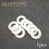 White nylon plastic flat gasket washer M10x20x2 1pcs