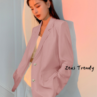 Zeus Trendy เสื้อสูทหญิง2023เสื้อผ้าชาแนลเสืัอทวิตเสื้อสูทผญสวยๆ สบายๆ ชิค เท่ สบาย WXW23932MT 39Z230925