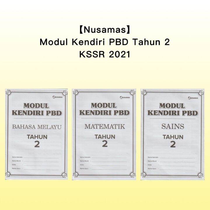 Nusamasbuku Latihan Modul Kendiri Pbd Tahun Kssr Lazada