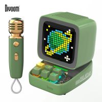 Divoom Ditoo-Mic Pixel Art ลำโพงบลูทูธแบบพกพาสำหรับพีซีบลูทูธ5.0ดีไซน์ย้อนยุค