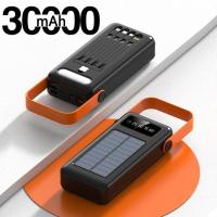 Solar Power Bank 50000mAh Built in Cable Portable Charger External Battery Pack Powerbank 50000 For iPhone Xiaomi Samsung Huawei ( HOT SELL) ivzbz799