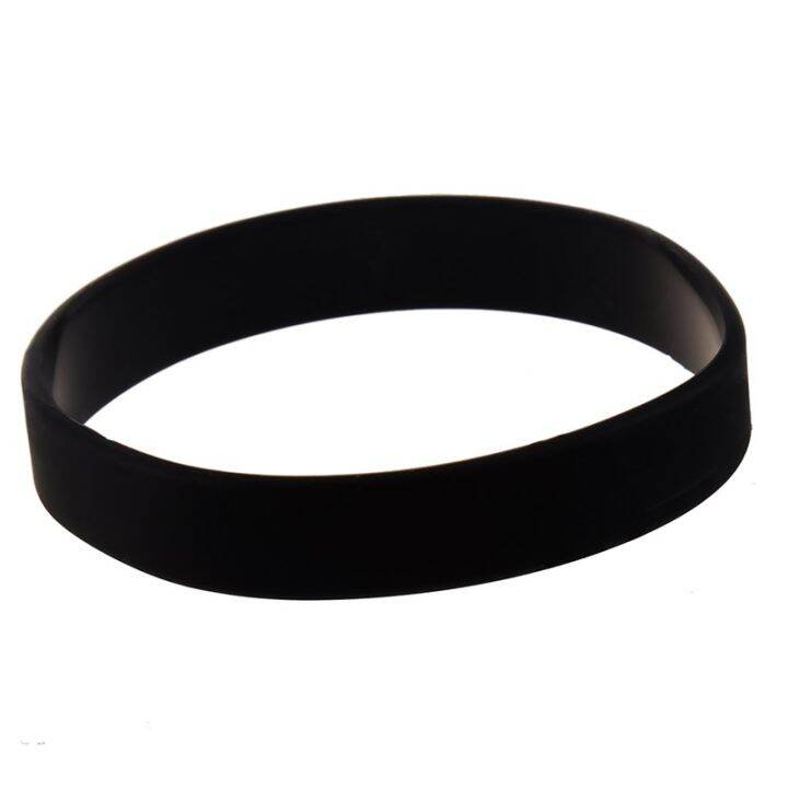 Silicone Rubber Wristband Bangle Black Lazada PH