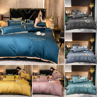 High End Luxury Queen Bedding Sets 100 Cotton Bed Cover Set High Quality Pillowcase Duvet Cover Fitted Bed Sheet Set 4 Pieces