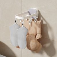 Household Foldable Clothes Hanger Non Perforated Wall Hanging Indoor Balcony Baby and Adult Anti-skid Clothes Hanger Shelf