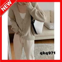 qkq971 Sweaters For Women The New High-Grade Niche Design Feels Gentle And Loose V-Neck Knitted Sweater Jacket.