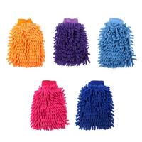 【สินค้าใหม่】ถุงมือทำความสะอาดรถ Actinozoan สองหน้าสำหรับ Chenille (สุ่มสี)