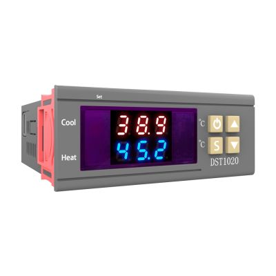 DIYMORE ดิจิตอล DST1020 AC110-230V ควบคุมอุณหภูมิแสดงผลแบบ Dual ควบคุมเทอร์โม