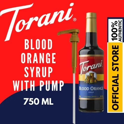 TORANI BLOOD ORANGE SYRUP 750 ML GLASS BOTTLE WITH SYRUP PUMP Lazada PH