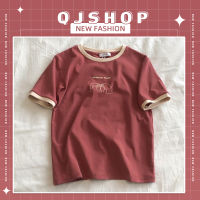 QJshop ? เสื้อยืดคอกลมสวยกระชากใจ?✨สายมินิมอลห้ามพลาด? เสื้อยืดคอกลมสกรีนลายน่ารักนุ้บนิ้บ? ?สะบัดๆไม่ต้องรีดสวยสบายเวอร์ ?