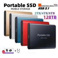 SSD จัดเก็บข้อมูลขนาดใหญ่แบบพกพา USB 1TB 2TB 4TB 3.0 Type C ความเร็วสูงฮาร์ดไดรฟ์เสริมสำหรับแล็ปท็อปเดสก์ท็อปฮาร์ดดิสก์มือถือ