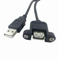 1m 3ft 90 Degree Straight Right Angled USB 2.0 A Male to Female Extension Cable Angle 100cm With Panel Mount Hole