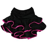 Women skirt Latin dance skirt Latin skirt ballet dance dress-XL,Black + Rose edge