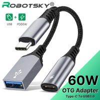 2In 1อะแดปเตอร์ OTG สายชนิด C ถึง USB3.0 PD60W ที่ชาร์จความเร็วสูงสายชนิด C ชิพ DAC เหมาะสำหรับ Huawei เหมาะสำหรับแท็บเล็ต Xiaomi POCO เครื่องแปลงแล็ปท็อป