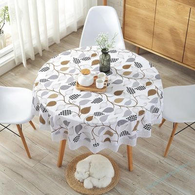 PVC hotel waterproof and oil-proof round tablecloth plastic round tablecloth disposable anti-scalding large round tablecloth