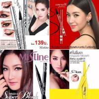 ถูก + ส่งฟรี !! Mistine Eyeliner มิสทีน อายไลน์เนอร์  ที่เขียนขอบตา มาสคาร่า mascara ที่ดัดขนตา ตา 2ชั้น eyeliner แบบจุ่ม super black Fix maxi black S black stardust