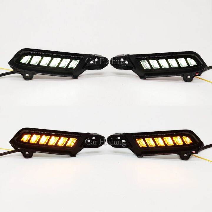 Car Drl Led Daytime Running Light Fog Lamp Bumper Driving Turn Signal