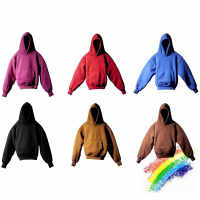 Double Layer Season 6 hoodie ผู้ชายผู้หญิง1:1คุณภาพสูง Solid Kane West hoodie Plus กำมะหยี่ขนแกะ hooded Ye s.weatshirts