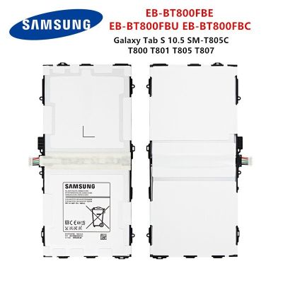 แบตเตอรี่ Samsung GALAXY Tab S 10.5 SM-T800 SM-T801 T805C SM-T805 T807 7900MAh EB-BT800FBU EB-BT800FBE EB-BT800FBC ฟรีอุปกรณ์ไขควง.