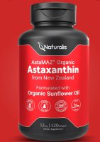 Naturalis New Zealand Astaxanthin (12mg) | Enhanced with Natural Vitamin E , 120 Softgels