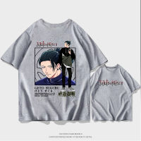 LV Jujutsu Kaisen เสื้อยืดแขนสั้นอนิเมะญี่ปุ่นฤดูร้อนเสื้อผ้าร่วมกันเสื้อนักเรียนวัยรุ่นแขนครึ่ง