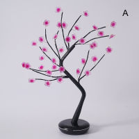 RGB Cherry Blossom Tree Light with Remote Colorful Led Night Light Artificial Flower Bonsai Tree Table Lamp Home Decor TS2