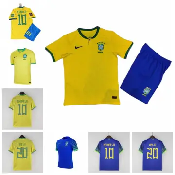 Buy Neymar 10 Brazil Football Team World Cup Jersey Tshirt 2022