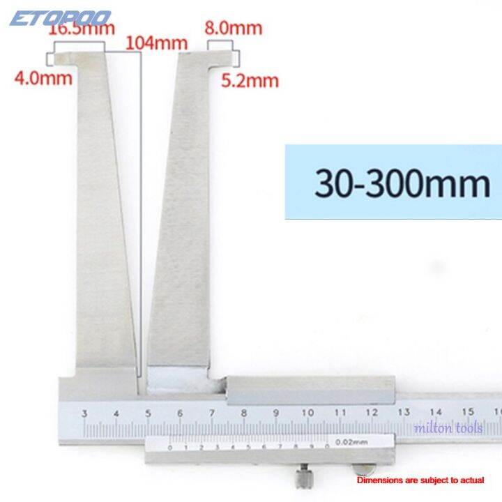 vernier-calipers-ภายใน-กรงเล็บสแตนเลสยาวสำหรับเครื่องมือการวัดเส้นผ่าศูนย์กลางด้านใน-เกจ10-160มม-คาลิปเปอร์ร่องภายใน30-300