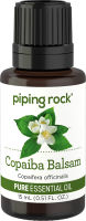 PipingRock Copaiba Balsam Pure Essential Oil (GC/MS Tested), 1/2 fl oz (15 mL) Dropper Bottle ผลิตภัณฑ์คุณภาพจาก Piping Rock