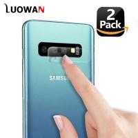 LUOWAN [2 Pack] สำหรับ Samsung Galaxy S10 PLUS S10E กลับเลนส์กล้องถ่ายรูปกระจกเทมเปอร์ปกป้องหน้าจอคลุมทั้งหมด HD (CLEAR)