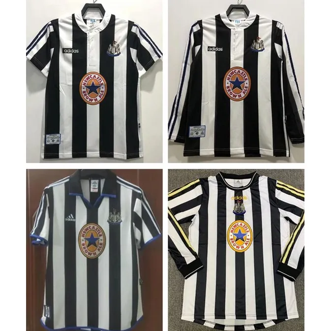 9597 Newcastle United Home Retro Soccer Jersey Vintage Football Shirt