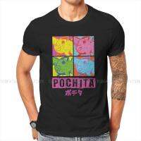 เสื้อยืดผู้ชายสไตล์ POCHITA GRUNGE เสื้อลายอะนิเมะ O 100% พิมพ์ลายแฟชั่นผ้าฝ้ายฤดูร้อนท็อปส์ซูคอรอบใหม่ราคาถูกขายส่ง