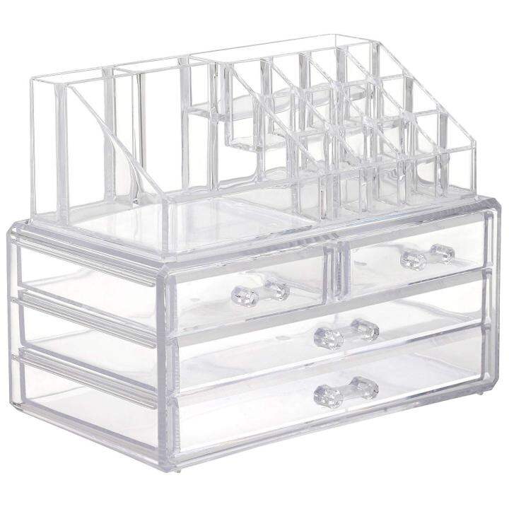 Zover Beautify Acrylic Cosmetic Makeup Organizer with 20 Sections and 4 Drawers Lazada PH