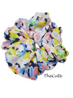 Thecute ::โดนัดรัดผม หนังยางรัดผม ผ้าชีฟอง Chiffon Scrunchies Hair accessories Elastic hair tie