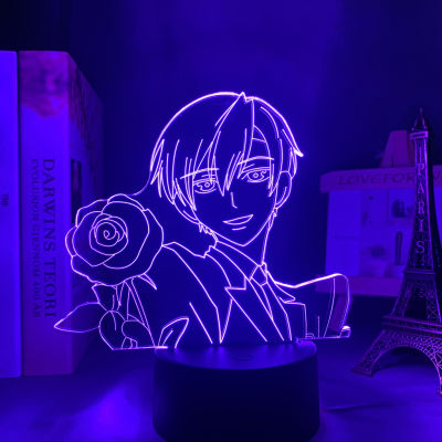 Anime Led Light Ouran High School Host Club Tamaki Suoh Figure for Room Decor Night Light Kid Bithday Gift Manga 3d Lamp Bedroom