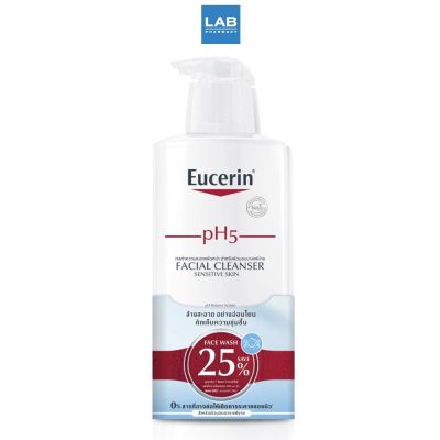 Eucerin Ph5 Facial Cleanser 2x400 ml. (Twin pack) ยูเซอริน pH5 เซนซิทีฟ เฟเชี่ยล คลีนเซอร์ 2x400 มล. (แพ็คคู่)