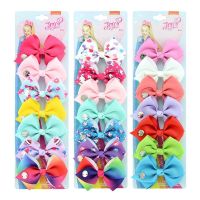 6 7pcs/Set JOJO Siwa Printed Rainbow Mermaid Unicorn Hair Bows Baby Girl Boutique JOJO Clip Hair Clip Hairgrips Hair Accessories